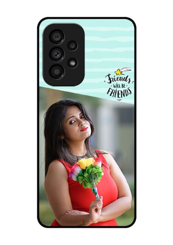 Galaxy A53 5G Custom Glass Phone Case - Friends Picture Icon Design
