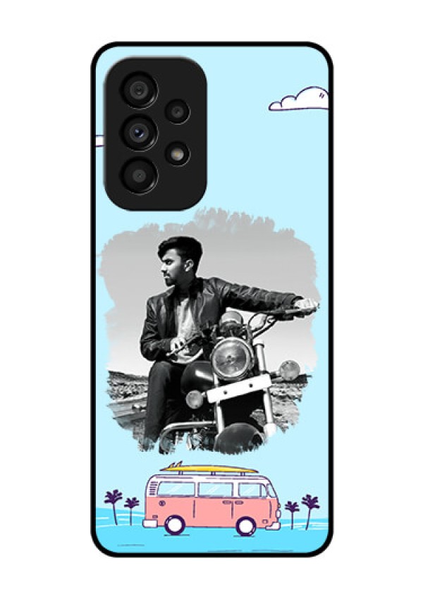 Galaxy A53 5G Photo Printing on Glass Case - Travel & Adventure Design