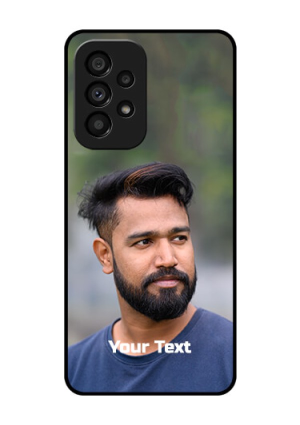 Galaxy A53 5G Glass Mobile Cover: Photo with Text