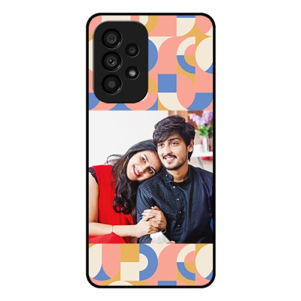 Galaxy A53 5G Photo Printing on Glass Case - Semi-circle Maze Pattern Design