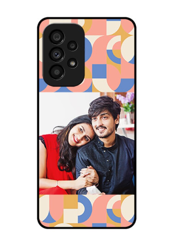 Galaxy A53 5G Photo Printing on Glass Case - Semi-circle Maze Pattern Design