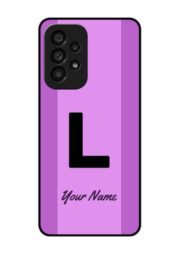 Galaxy A53 5G Custom Glass Phone Case - Tricolor custom text Design