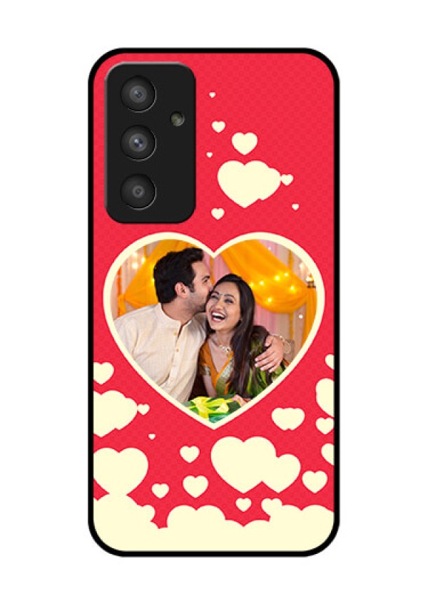 Galaxy A54 5G Custom Glass Mobile Case - Love Symbols Phone Cover Design