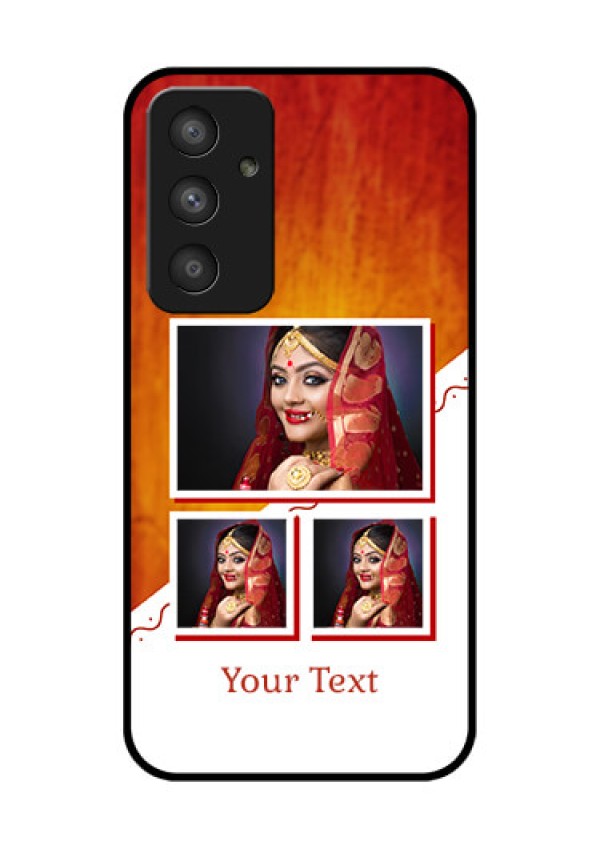 Galaxy A54 5G Custom Glass Phone Case - Wedding Memories Design