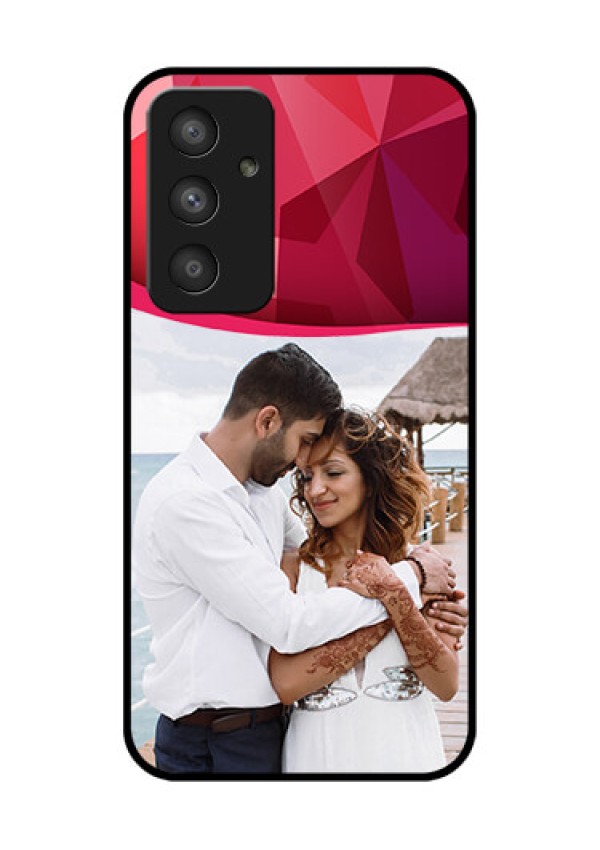 Galaxy A54 5G Custom Glass Mobile Case - Red Abstract Design