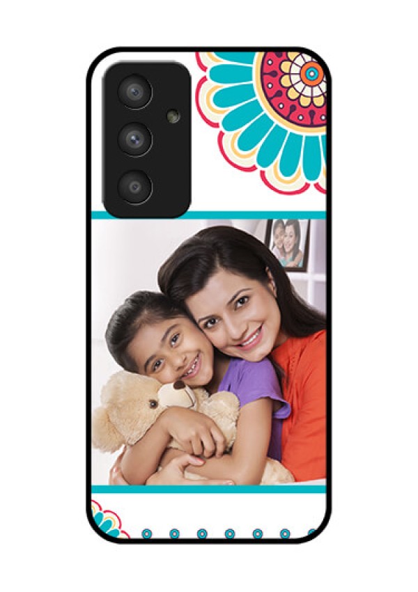 Galaxy A54 5G Custom Glass Phone Case - Flower Design