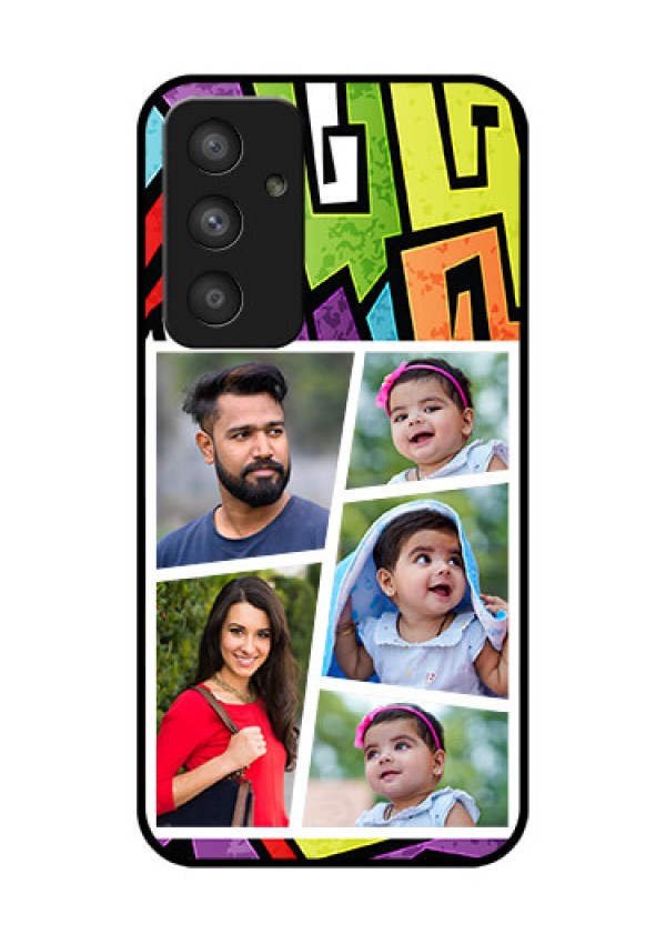 Galaxy A54 5G Custom Glass Phone Case - Graffiti pattern Design