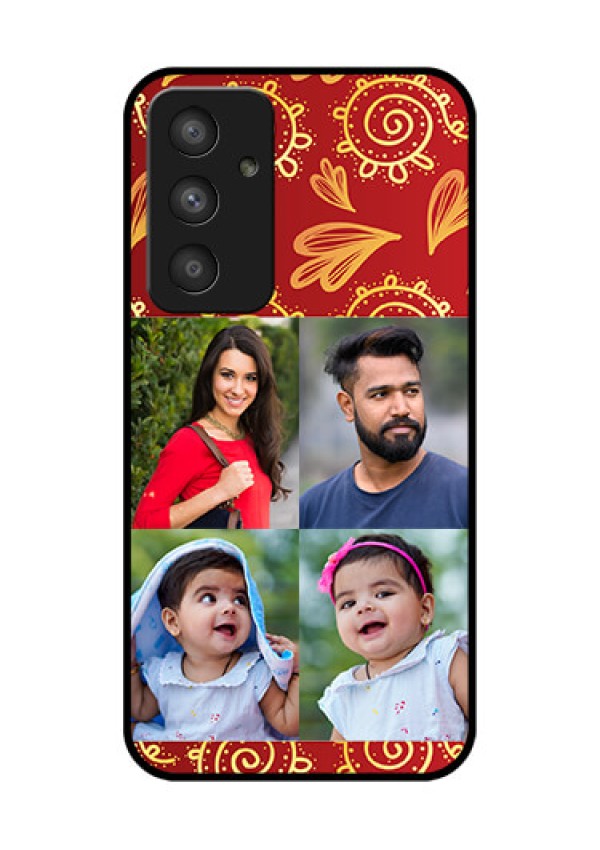 Galaxy A54 5G Photo Printing on Glass Case - 4 Image Traditional Design