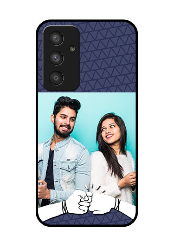 Galaxy A54 5G Photo Printing on Glass Case - with Best Friends Design
