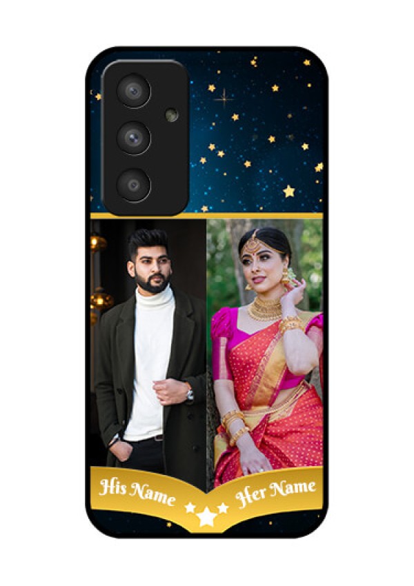 Galaxy A54 5G Custom Glass Phone Case - Galaxy Stars Backdrop Design