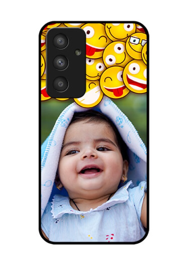 Galaxy A54 5G Custom Glass Mobile Case - with Smiley Emoji Design
