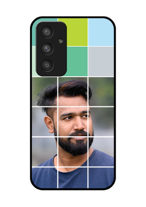 Galaxy A54 5G Photo Printing on Glass Case - with white box pattern