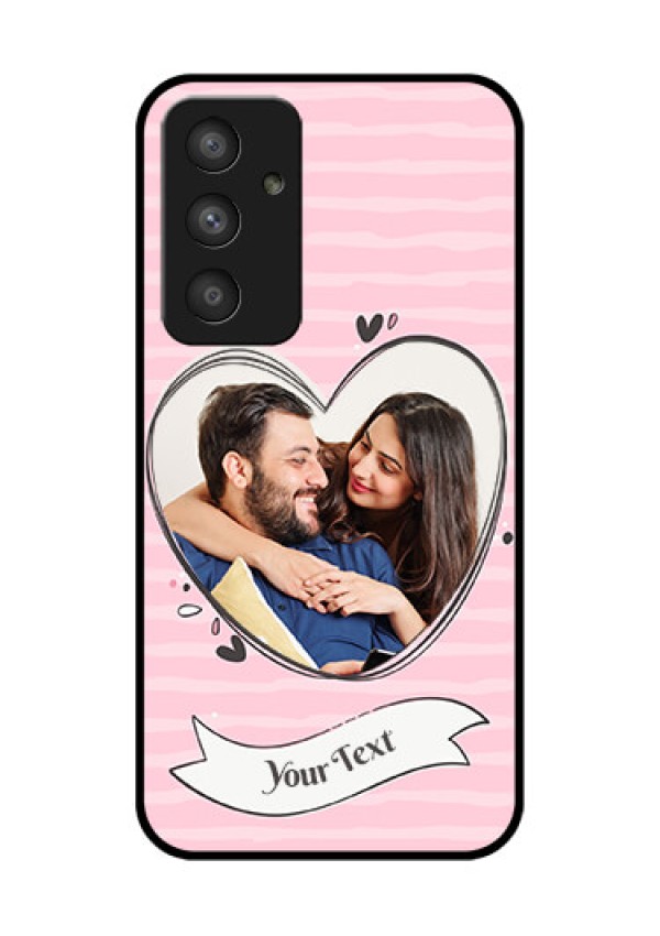 Galaxy A54 5G Custom Glass Phone Case - Vintage Heart Design