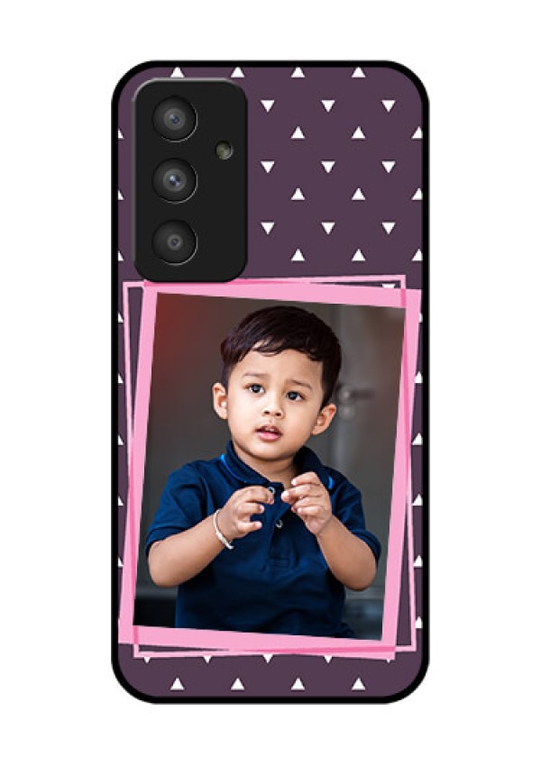 Galaxy A54 5G Custom Glass Mobile Case - Triangle Pattern Dotted Design
