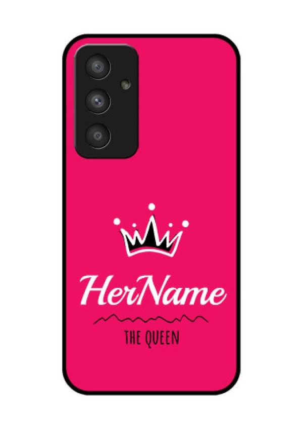 Galaxy A54 5G Glass Phone Case Queen with Name