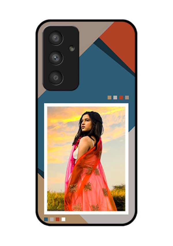 Galaxy A54 5G Personalized Glass Phone Case - Retro color pallet Design