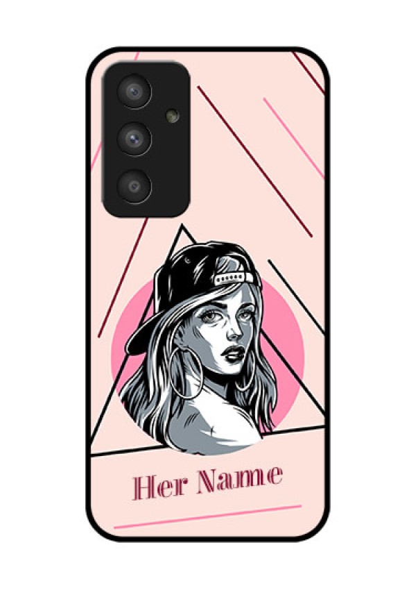 Galaxy A54 5G Personalized Glass Phone Case - Rockstar Girl Design
