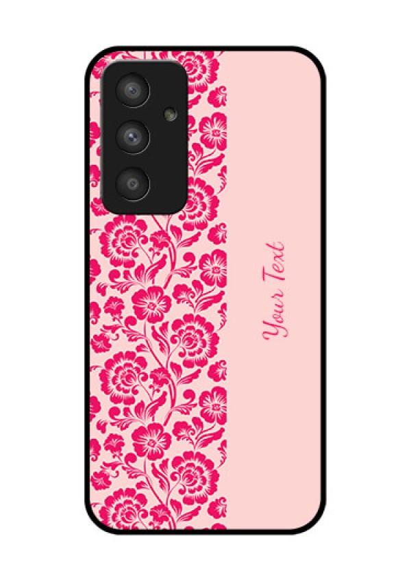 Galaxy A54 5G Custom Glass Phone Case - Attractive Floral Pattern Design