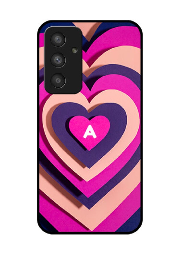 Galaxy A54 5G Custom Glass Mobile Case - Cute Heart Pattern Design