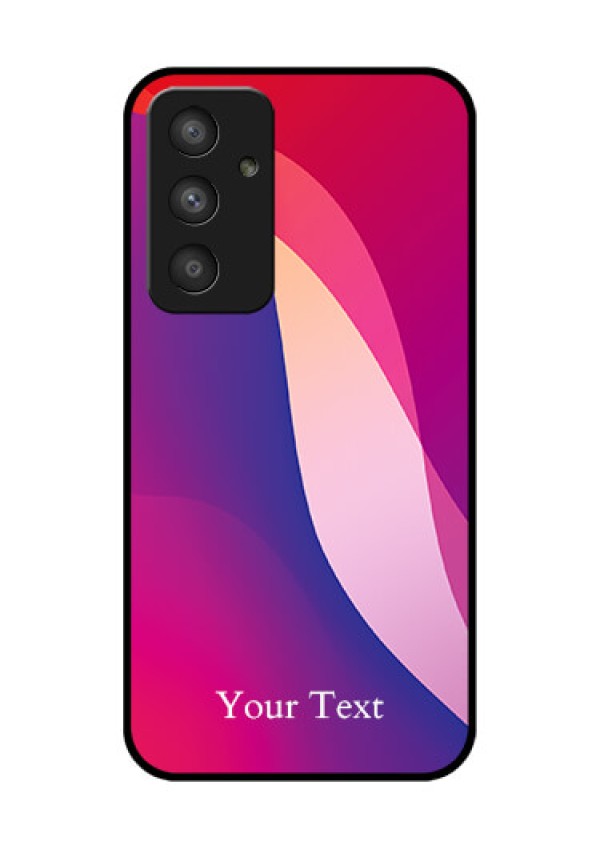 Galaxy A54 5G Personalized Glass Phone Case - Digital abstract Overlap Design