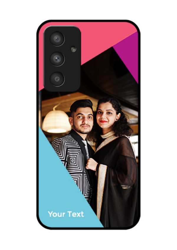 Galaxy A54 5G Custom Glass Mobile Case - Stacked Triple colour Design