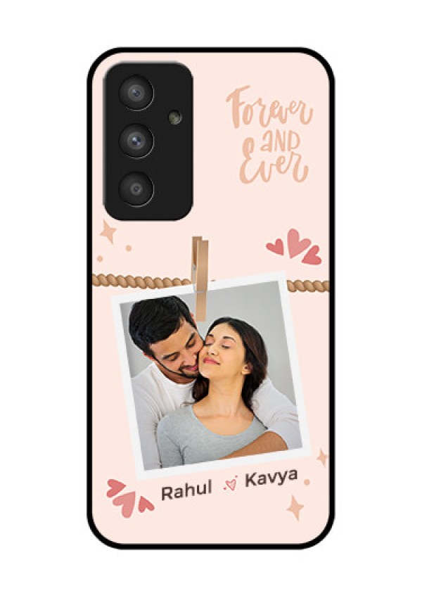 Galaxy A54 5G Custom Glass Phone Case - Forever and ever love Design