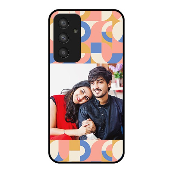 Galaxy A54 5G Photo Printing on Glass Case - Semi-circle Maze Pattern Design