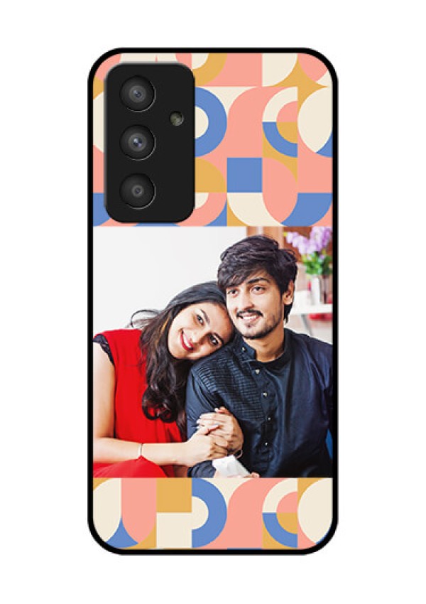 Galaxy A54 5G Photo Printing on Glass Case - Semi-circle Maze Pattern Design