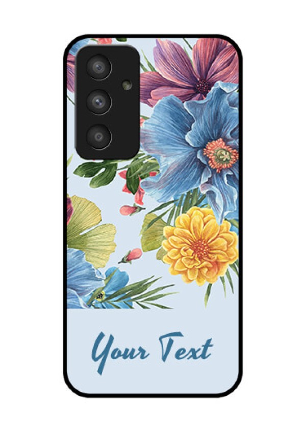 Galaxy A54 5G Custom Glass Mobile Case - Stunning Watercolored Flowers Painting Design