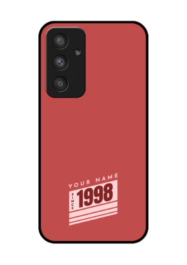 Galaxy A54 5G Custom Glass Phone Case - Red custom year of birth Design