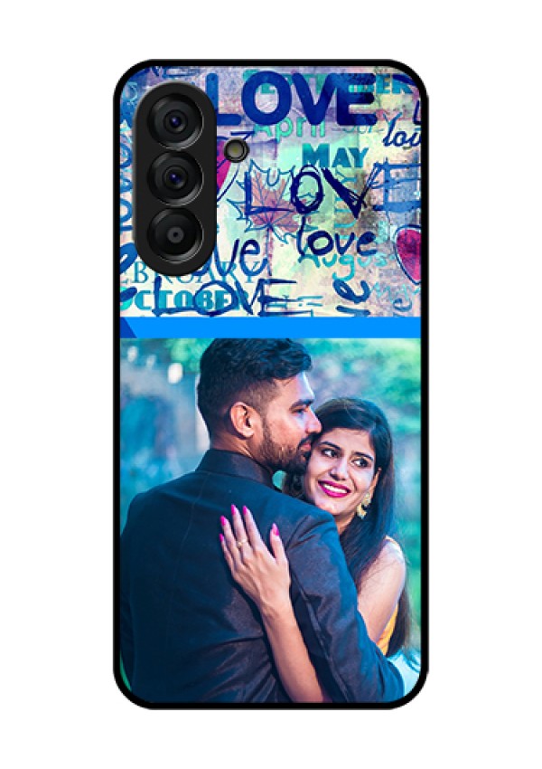 Galaxy A56 5G Custom Glass Phone Case - Colorful Love Design