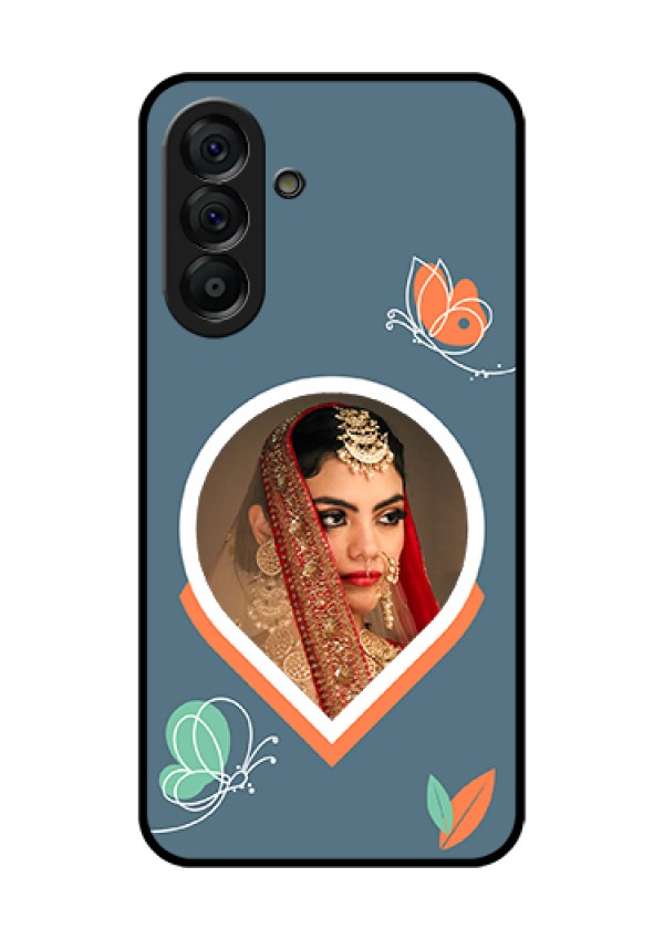 Galaxy A56 5G Custom Glass Phone Case - Droplet Butterflies Design