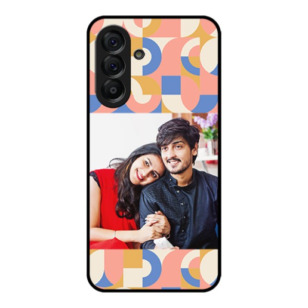Galaxy A56 5G Custom Glass Phone Case - Semi - Circle Maze Pattern Design