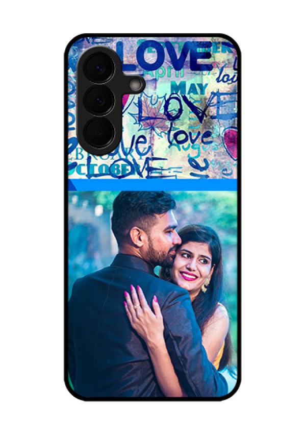 Samsung Galaxy A57 5G Custom Glass Phone Case - Colorful Love Design