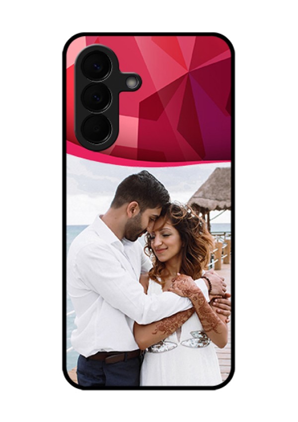 Samsung Galaxy A57 5G Custom Glass Phone Case - Red Abstract Design