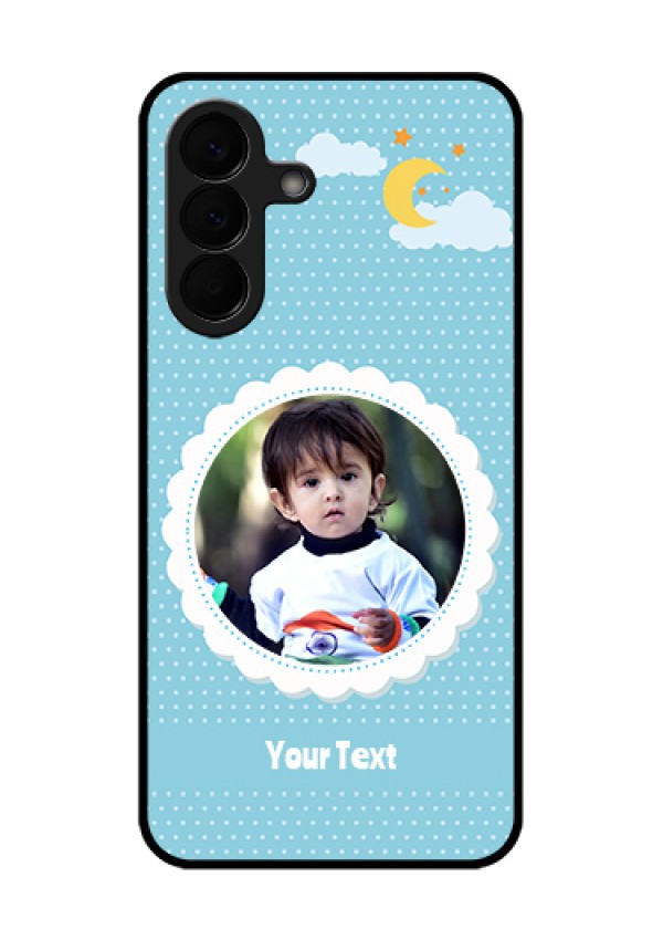 Samsung Galaxy A57 5G Custom Glass Phone Case - Violet Pattern Design