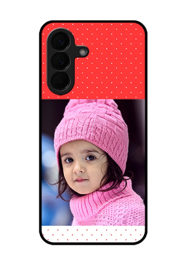 Samsung Galaxy A57 5G Custom Glass Phone Case - Red Pattern Design