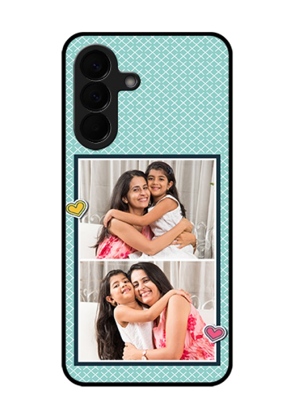 Samsung Galaxy A57 5G Custom Glass Phone Case - 2 Image Holder With Pattern Design