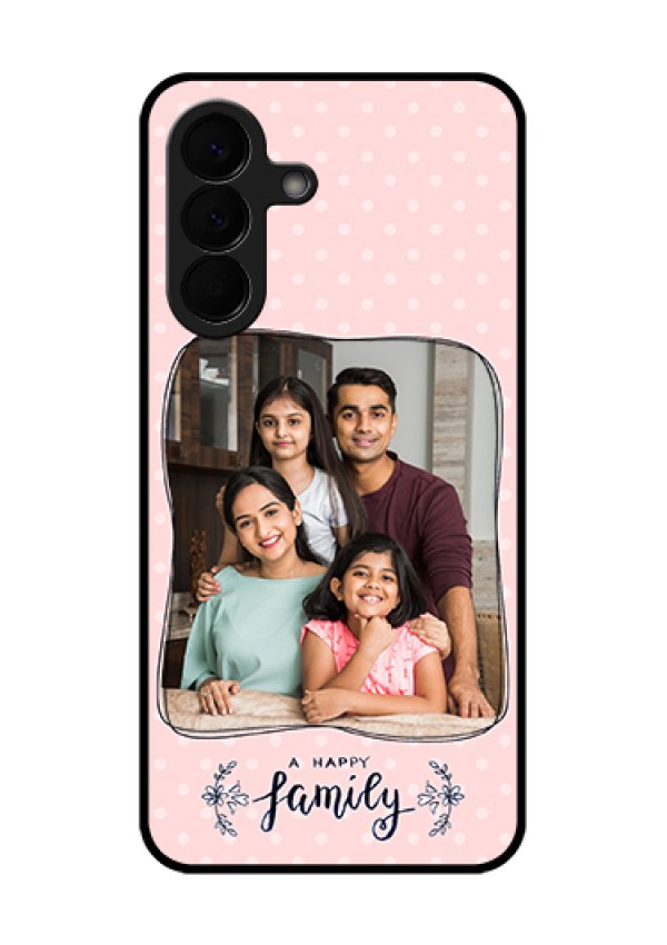 Samsung Galaxy A57 5G Custom Glass Phone Case - Family With Dots Design