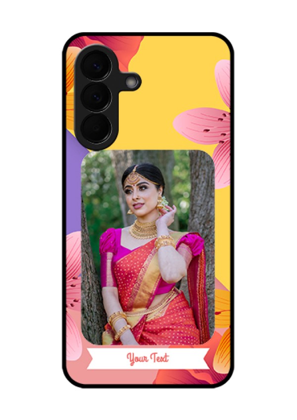 Samsung Galaxy A57 5G Custom Glass Phone Case - 3 Image With Vintage Floral Design