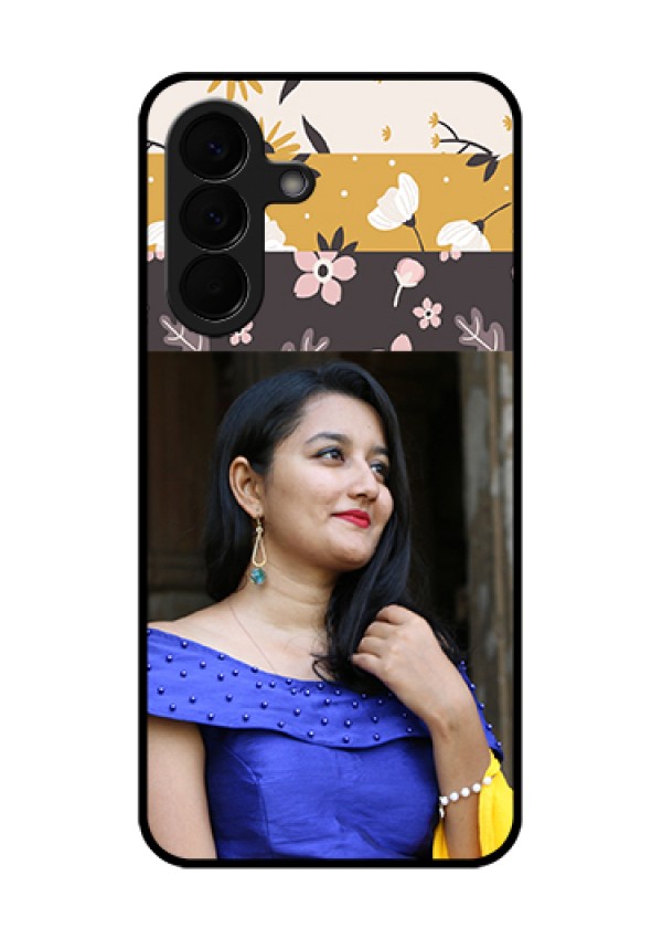 Samsung Galaxy A57 5G Custom Glass Phone Case - Stylish Floral Design