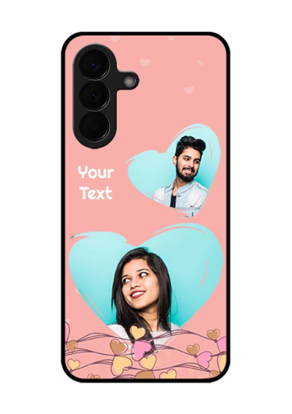 Samsung Galaxy A57 5G Custom Glass Phone Case - Love Doodle Design