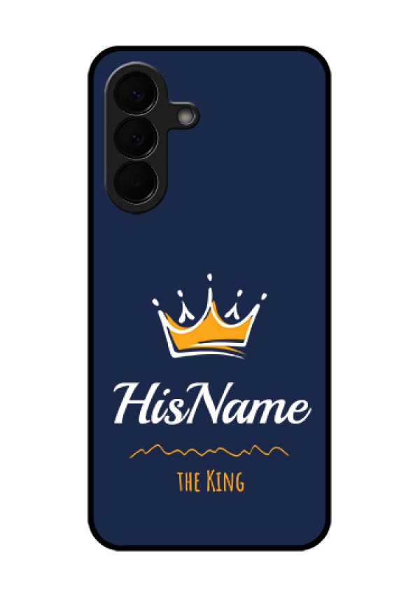 Samsung Galaxy A57 5G Custom Glass Phone Case - King With Name Design