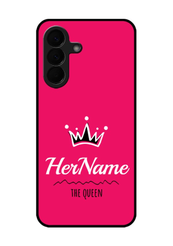 Samsung Galaxy A57 5G Custom Glass Phone Case - Queen With Name Design