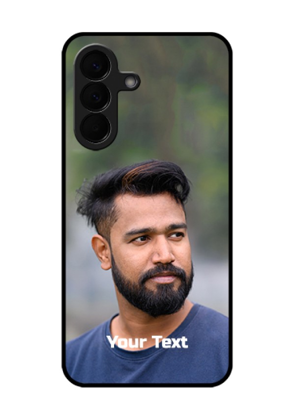 Samsung Galaxy A57 5G Custom Glass Phone Case - Photo With Text Design