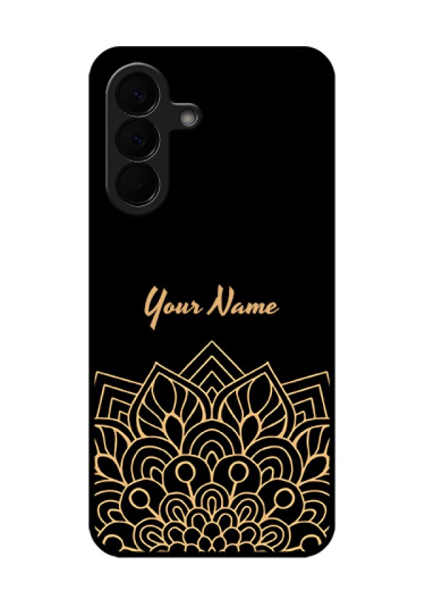Samsung Galaxy A57 5G Custom Glass Phone Case - Golden Mandala Design