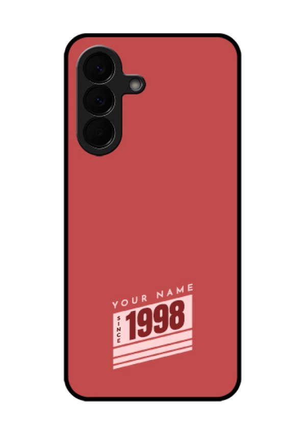 Samsung Galaxy A57 5G Custom Glass Phone Case - Red Custom Year Of Birth Design