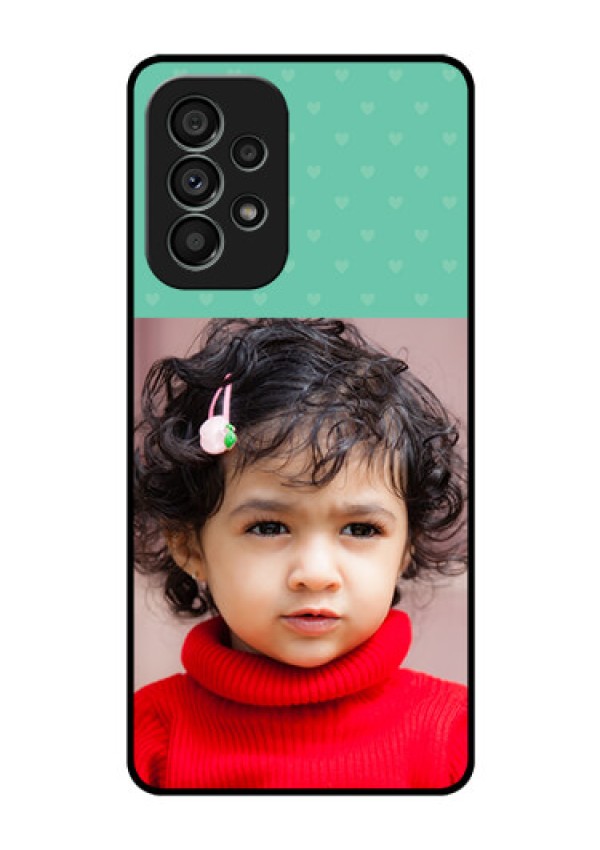 Galaxy A73 5G Custom Glass Phone Case - Lovers Picture Design