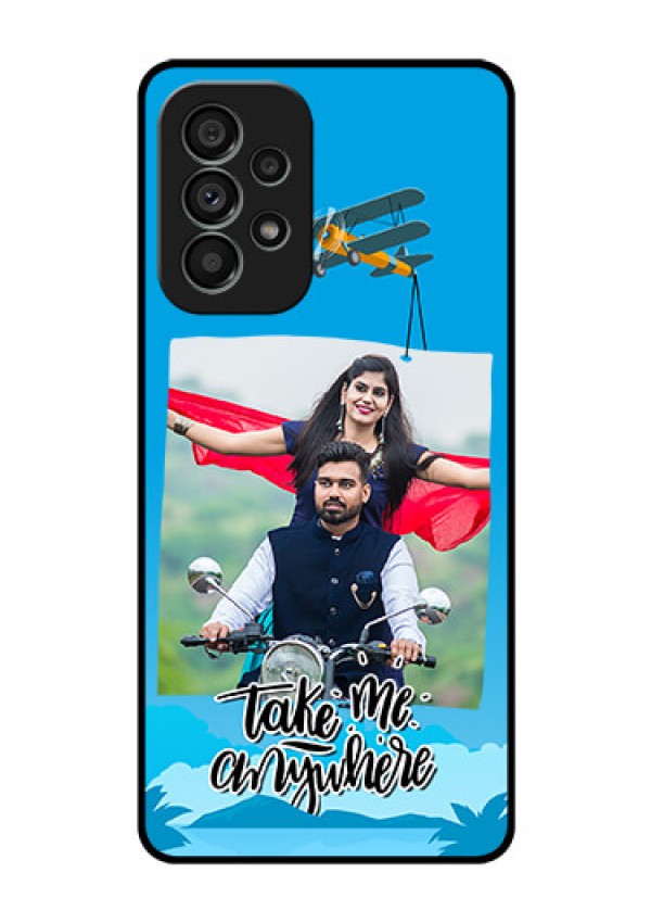 Galaxy A73 5G Custom Glass Mobile Case - Traveller Design