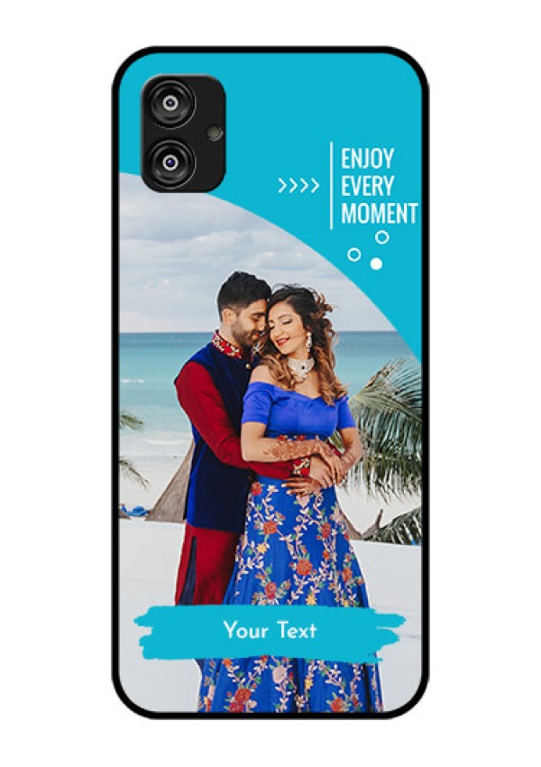 Samsung Galaxy F04 Custom Glass Mobile Case - Happy Moment Design